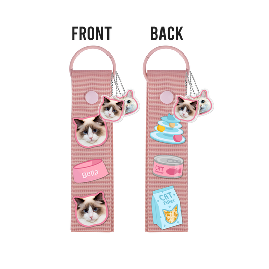 Patch Keychain - Pet Grid Kitty Playtime