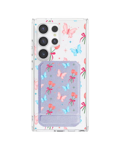 Android Magnetic Multifold Wallet - Coquette Butterfly