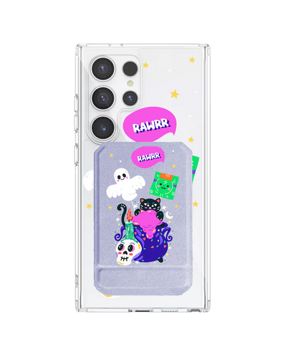 Android Magnetic Multifold Wallet - Cat Monster