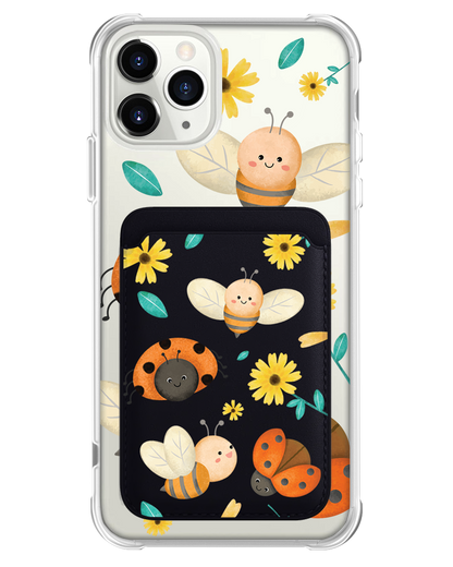 iPhone Magnetic Wallet Case - Lady Bug & Bee