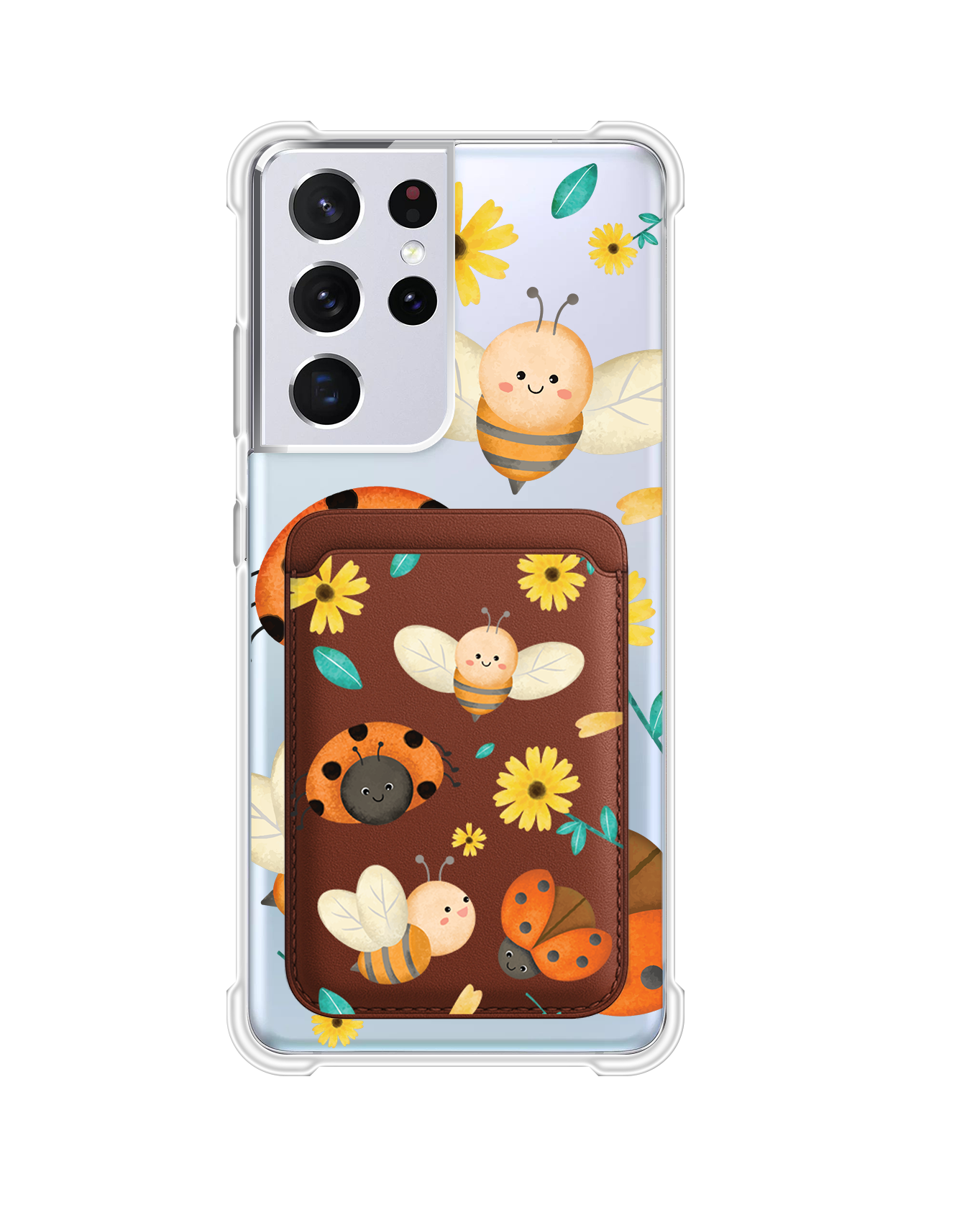 Android Magnetic Wallet Case - Lady Bug & Bee