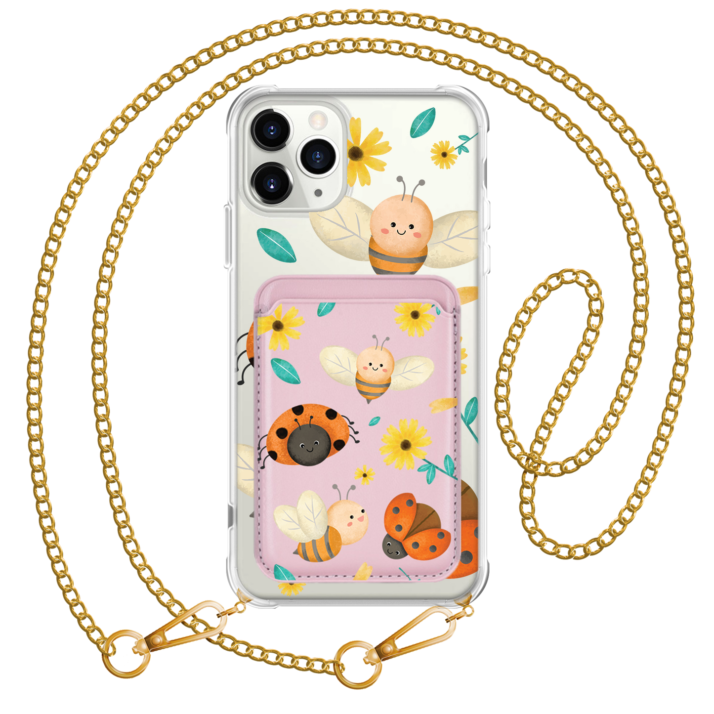 iPhone Magnetic Wallet Case - Lady Bug & Bee