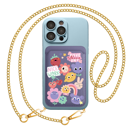 iPhone Magnetic Wallet Silicone Case - Garden Party