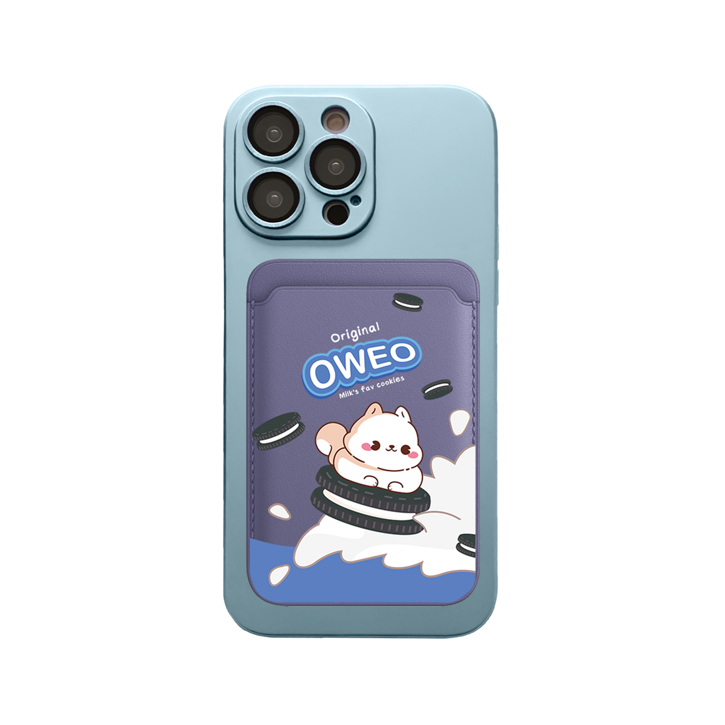 iPhone Magnetic Wallet Silicone Case - Oweo Dog