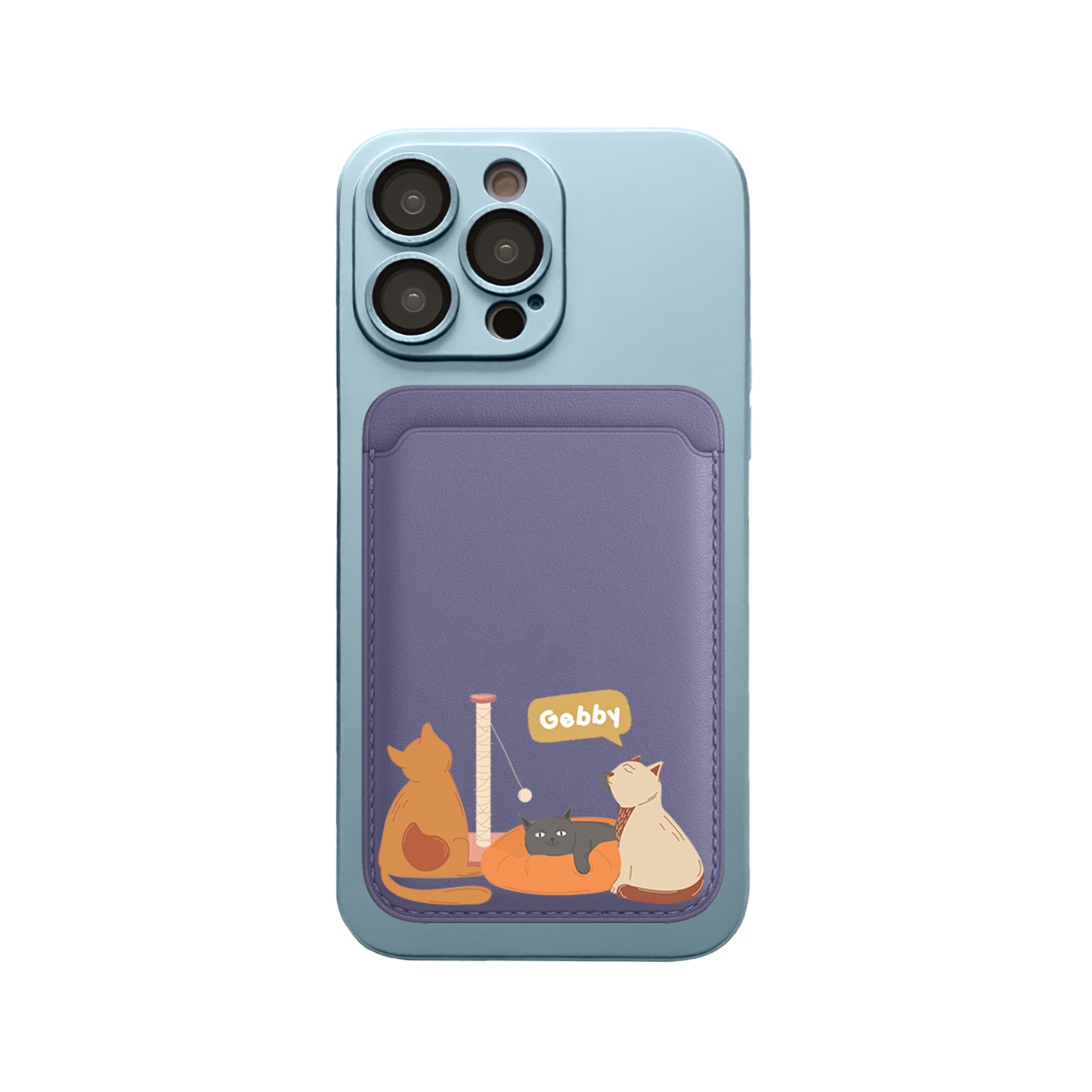 iPhone Magnetic Wallet Silicone Case - Playful Cat 1.0