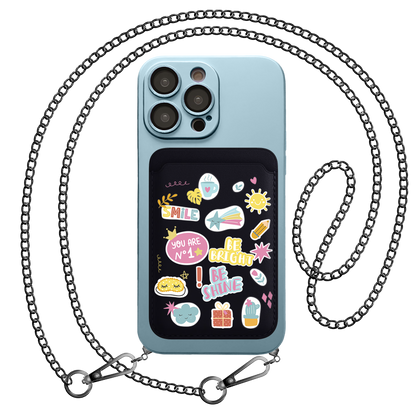 iPhone Magnetic Wallet Silicone Case - Self Love Sticker Pack 3.0
