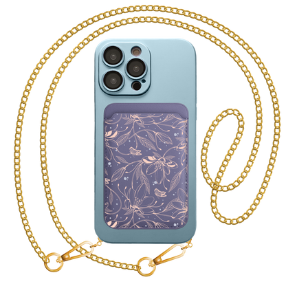 iPhone Magnetic Wallet Silicone Case - Sketchy Flower & Butterfly 1.0