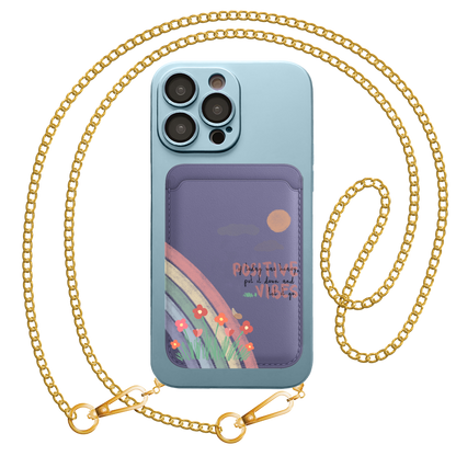iPhone Magnetic Wallet Silicone Case - Positive Vibes