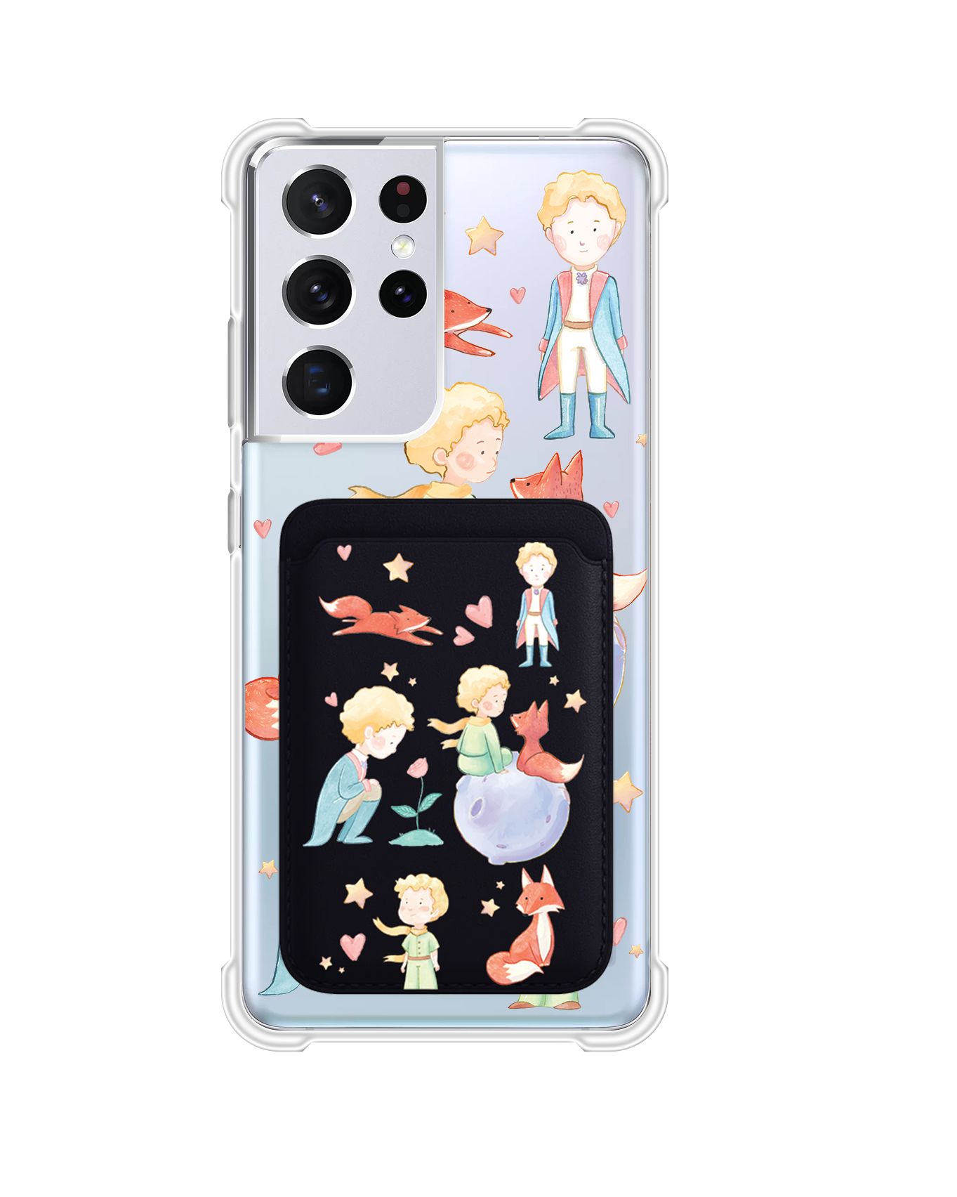 Android Magnetic Wallet Case - Little Prince & Fox