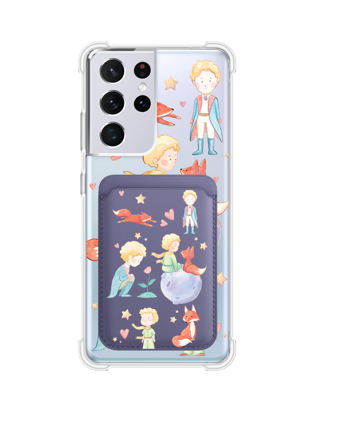 Android Magnetic Wallet Case - Little Prince & Fox