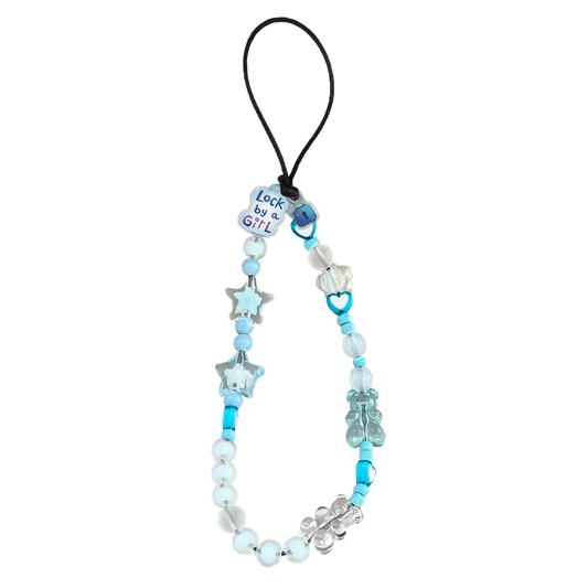 Beaded Strap with Acrylic Charm - Lock by a Girl