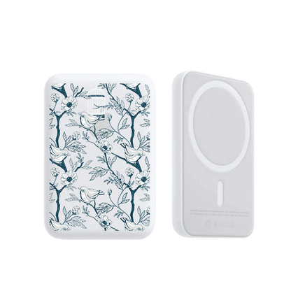 Magnetic Wireless Powerbank - Lovebird Monochrome