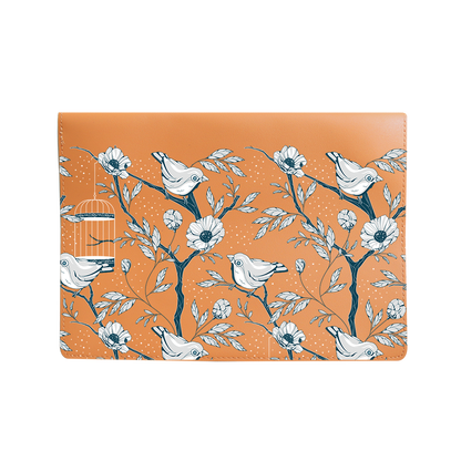 Vegan Leather Sleeve - Lovebird Monochrome