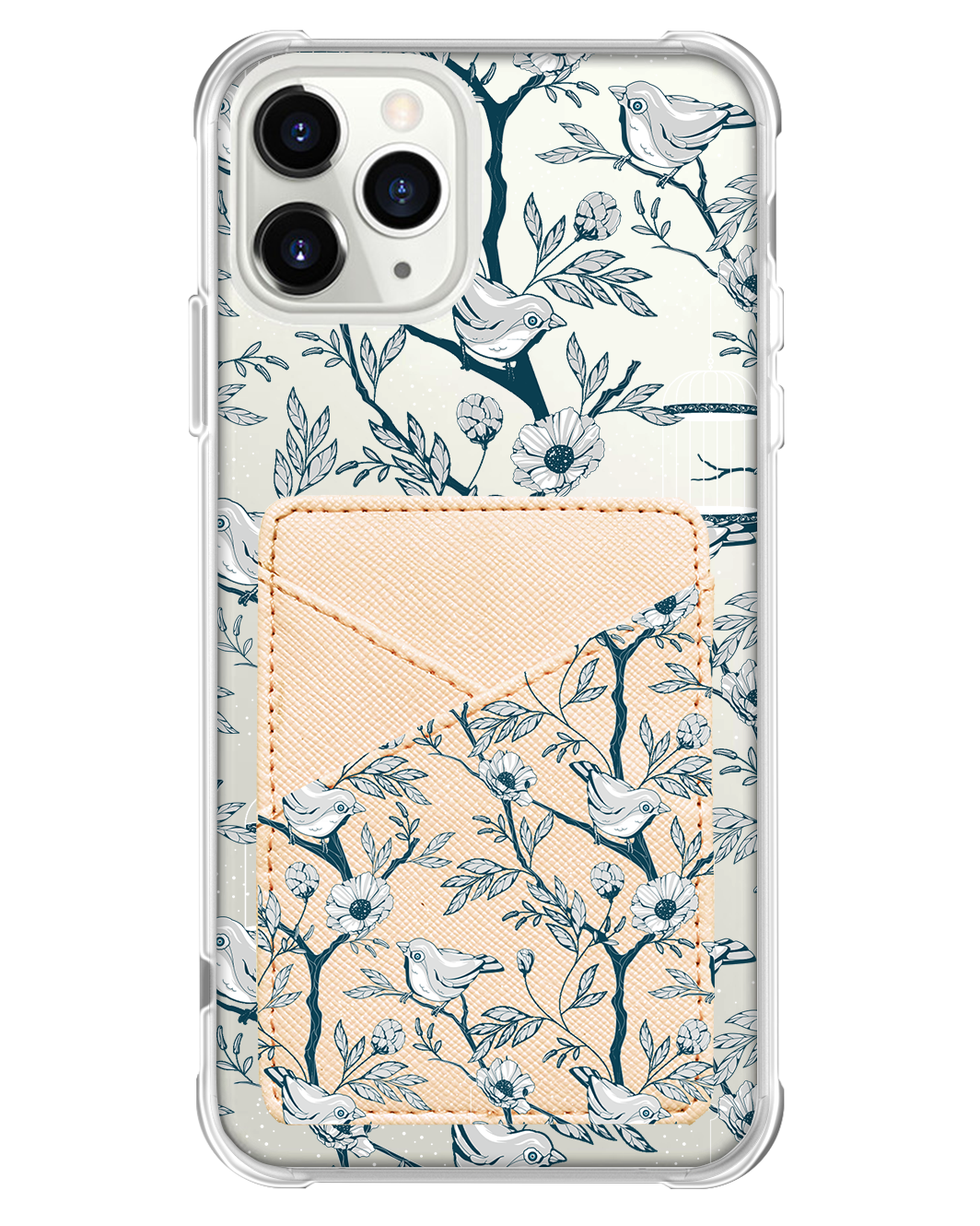 iPhone Phone Wallet Case - Lovebird Monochrome