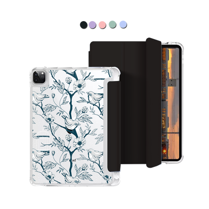 iPad Macaron Flip Cover - Lovebird Monochrome
