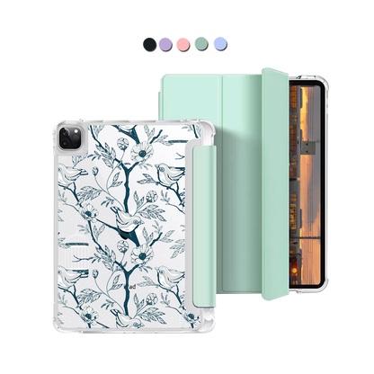 iPad Macaron Flip Cover - Lovebird Monochrome