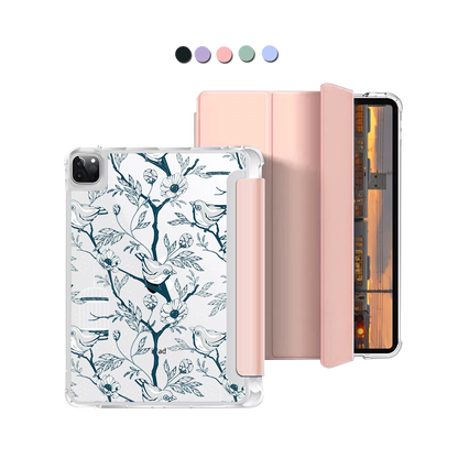 iPad Macaron Flip Cover - Lovebird Monochrome