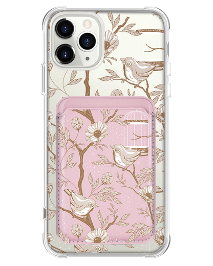 iPhone Magnetic Wallet Case - Lovebird Monochrome 3.0