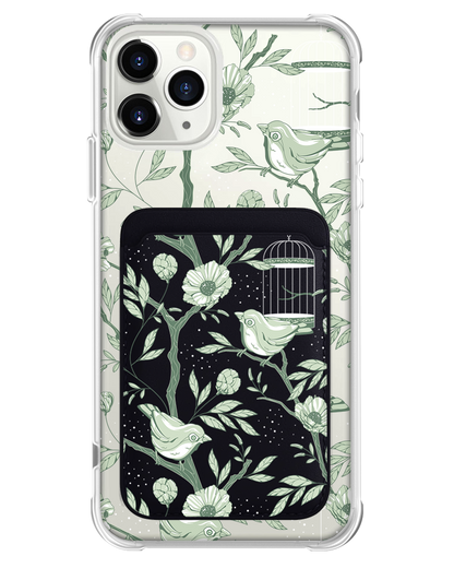 iPhone Magnetic Wallet Case - Lovebird Monochrome 4.0