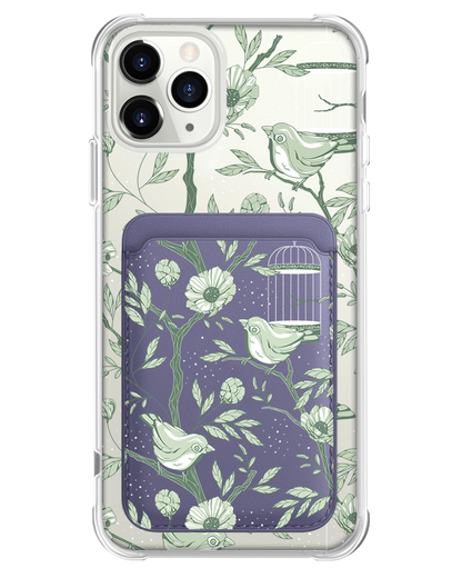 iPhone Magnetic Wallet Case - Lovebird Monochrome 4.0