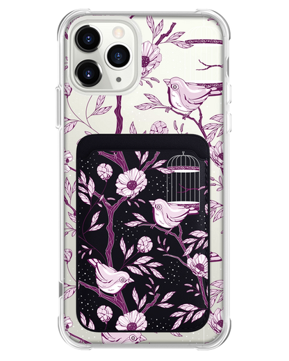 iPhone Magnetic Wallet Case - Lovebird Monochrome 5.0