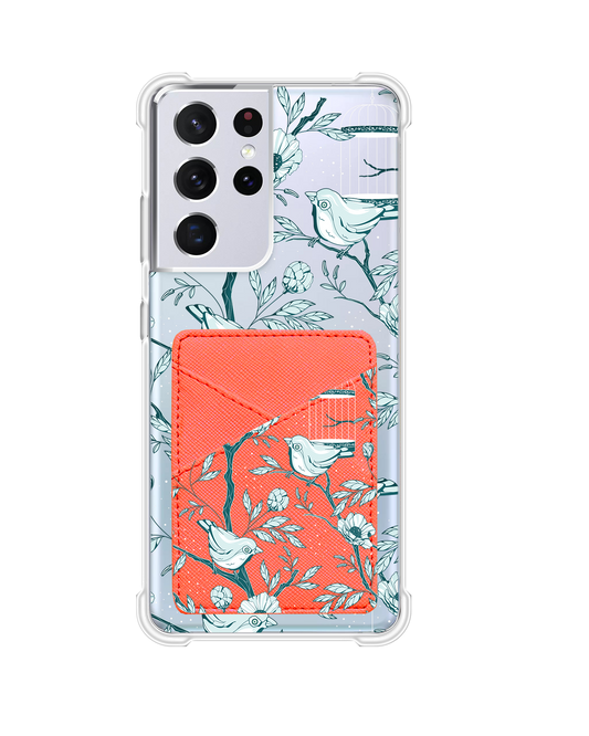 Android Phone Wallet Case - Lovebird Monochrome 6.0