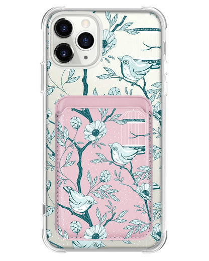 iPhone Magnetic Wallet Case - Lovebird Monochrome 6.0