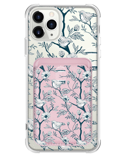 iPhone Magnetic Wallet Case - Lovebird Monochrome