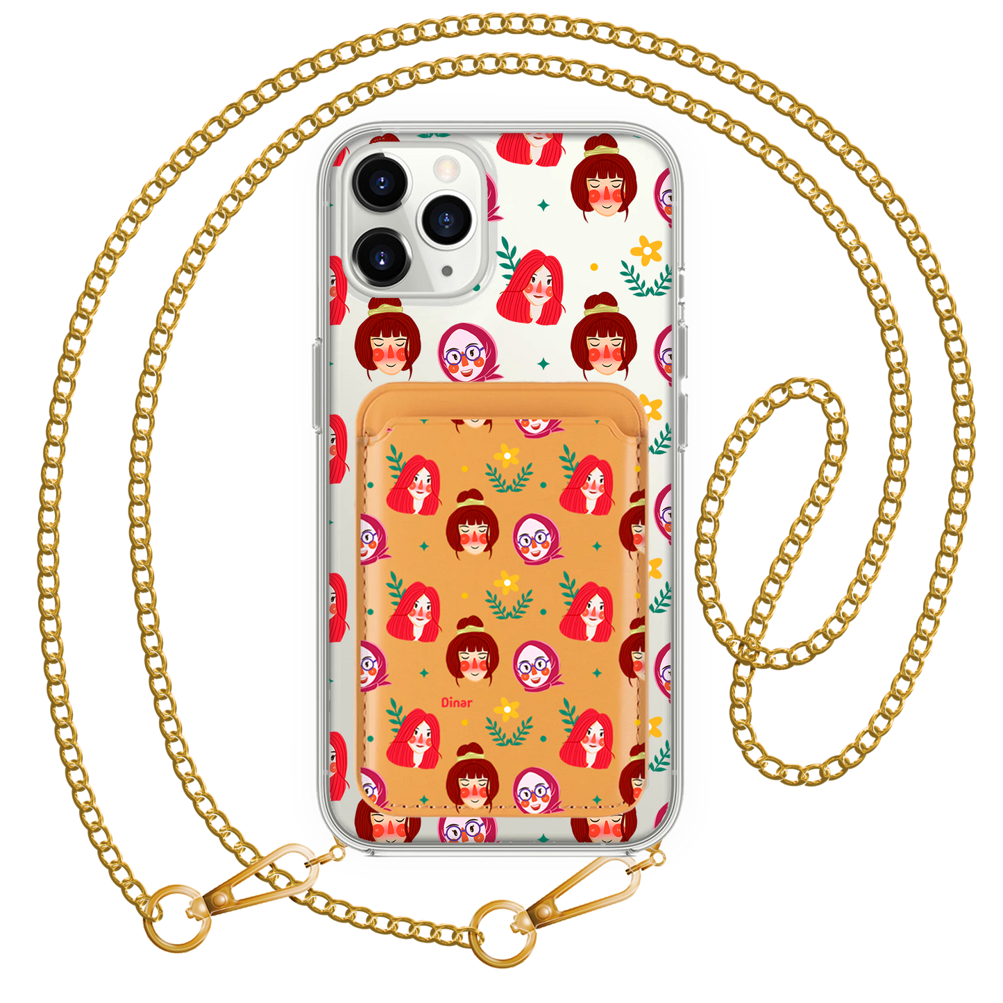 iPhone Magnetic Wallet Case - Lovely Faces
