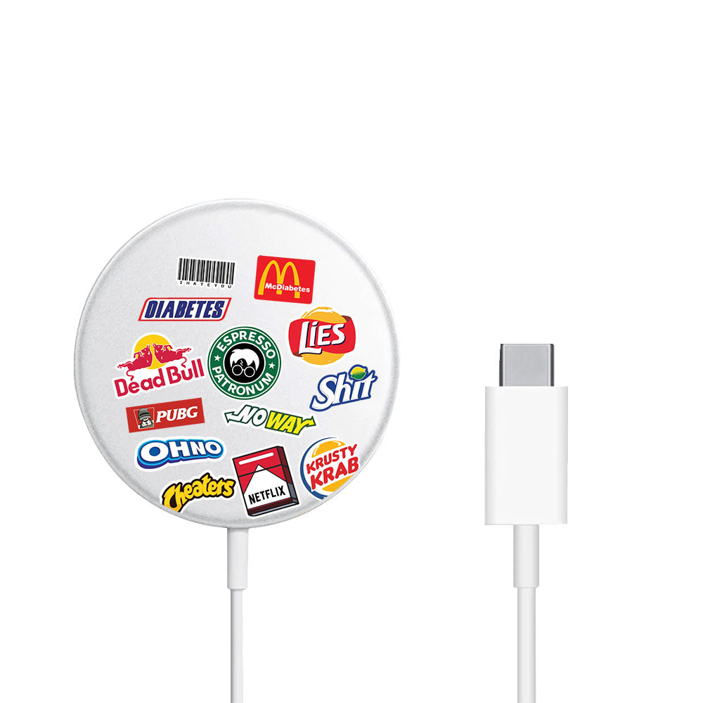 Magnetic Wireless Charger - Food Parody