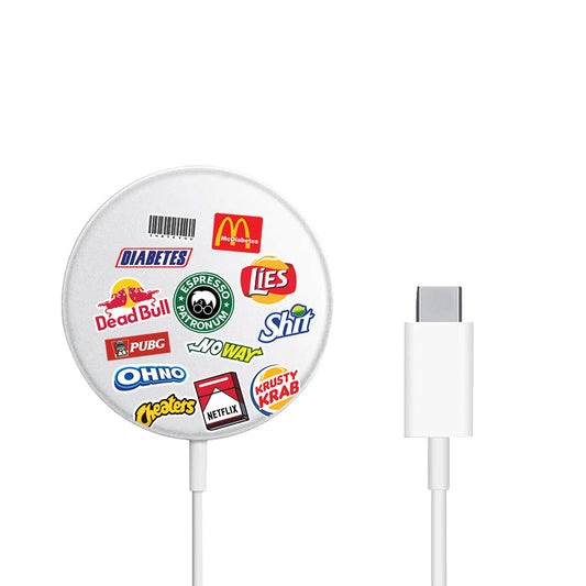 Magnetic Wireless Charger - Food Parody