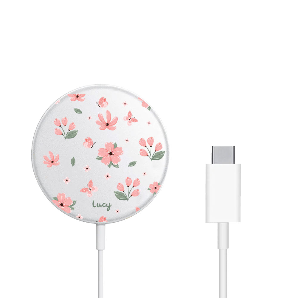 Magnetic Wireless Charger - Pink Delight