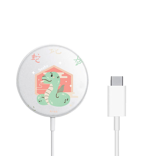 Magnetic Wireless Charger - Snake (Chinese Zodiac / Shio)