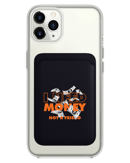 iPhone Magnetic Wallet Case - Money Better than Friend