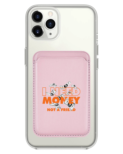 iPhone Magnetic Wallet Case - Money Better than Friend