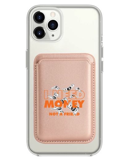 iPhone Magnetic Wallet Case - Money Better than Friend