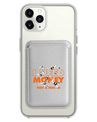 iPhone Magnetic Wallet Case - Money Better than Friend