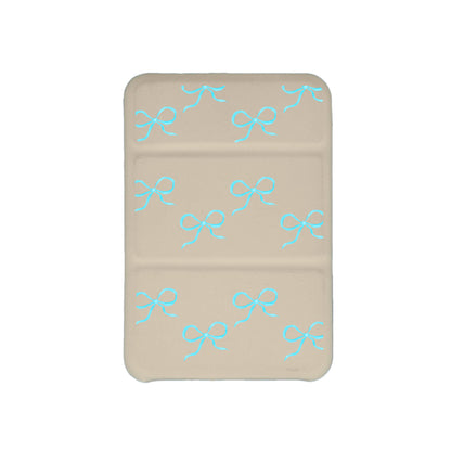 iPhone Magnetic Trifold Wallet Case - Coquette Blue Bow