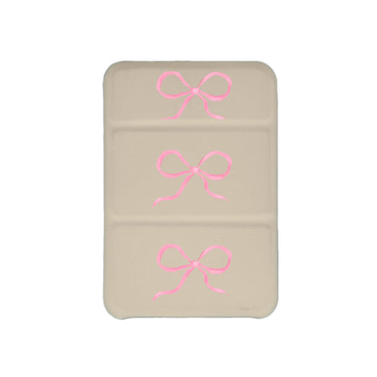 iPhone Magnetic Trifold Wallet Case - Coquette Triple Bow