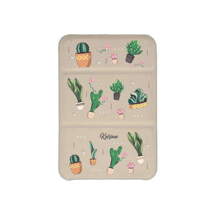 iPhone Magnetic Trifold Wallet Case - Cactus 3.0