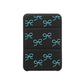 iPhone Magnetic Trifold Wallet Case - Coquette Blue Bow