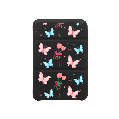 iPhone Magnetic Trifold Wallet Case - Coquette Butterfly
