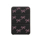 iPhone Magnetic Trifold Wallet Case - Coquette Pink Bow