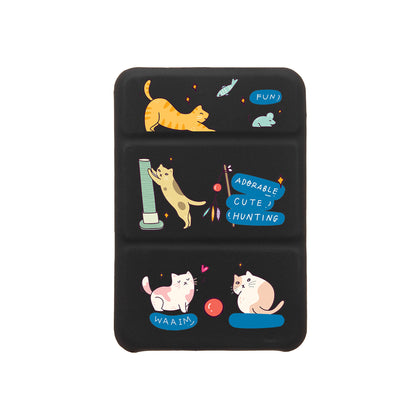 iPhone Magnetic Trifold Wallet Case - Playful Cat