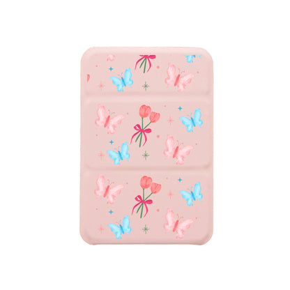 iPhone Magnetic Trifold Wallet Case - Coquette Butterfly