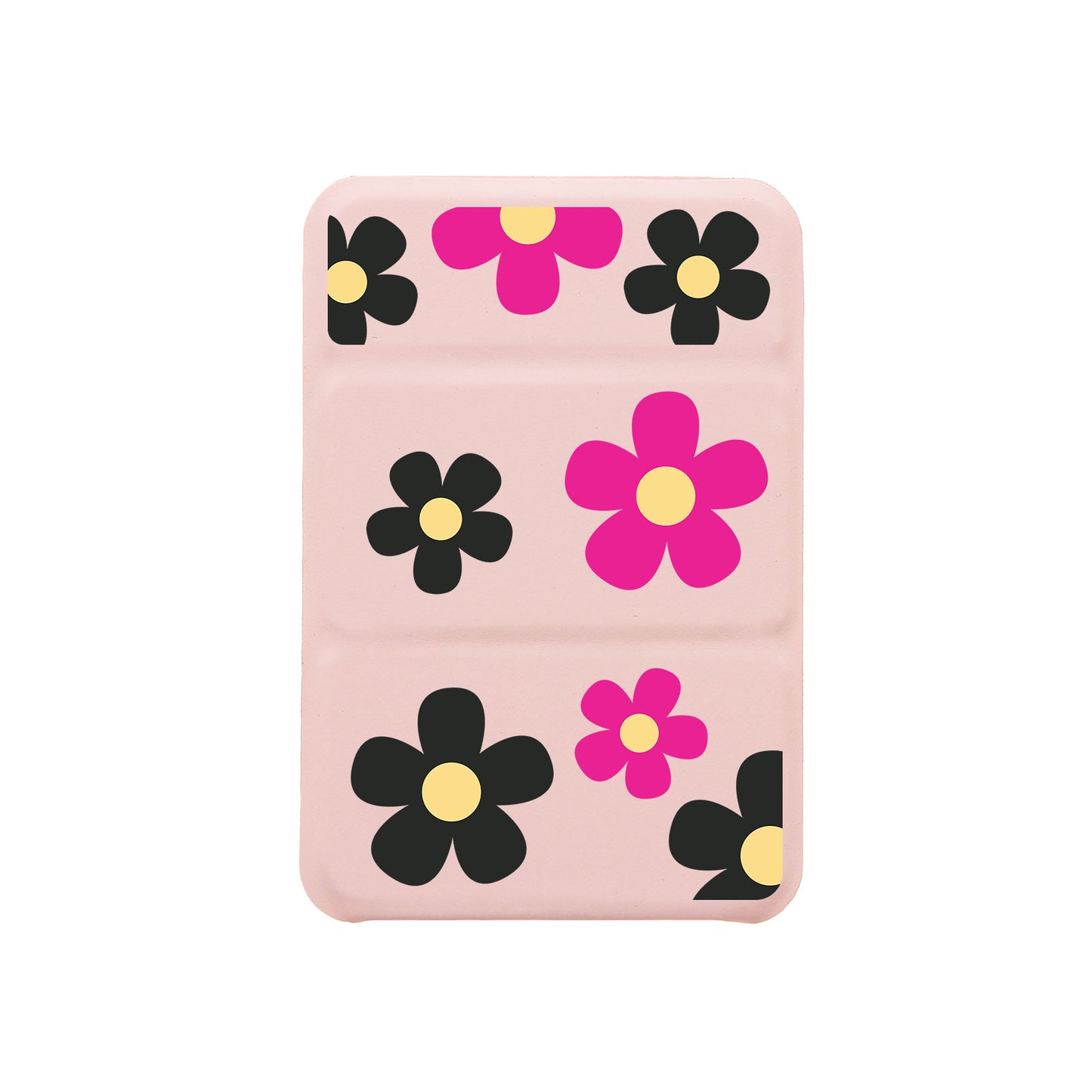 Android Magnetic Trifold Wallet Case - Daisy Hot Pink