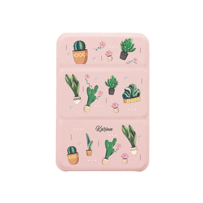 iPhone Magnetic Trifold Wallet Case - Cactus 3.0