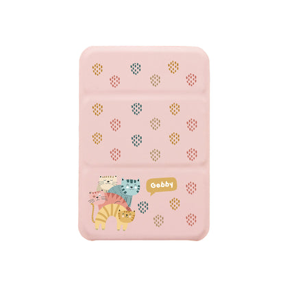 iPhone Magnetic Trifold Wallet Case - Rainbow Meow 2.0