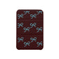 iPhone Magnetic Trifold Wallet Case - Coquette Blue Bow