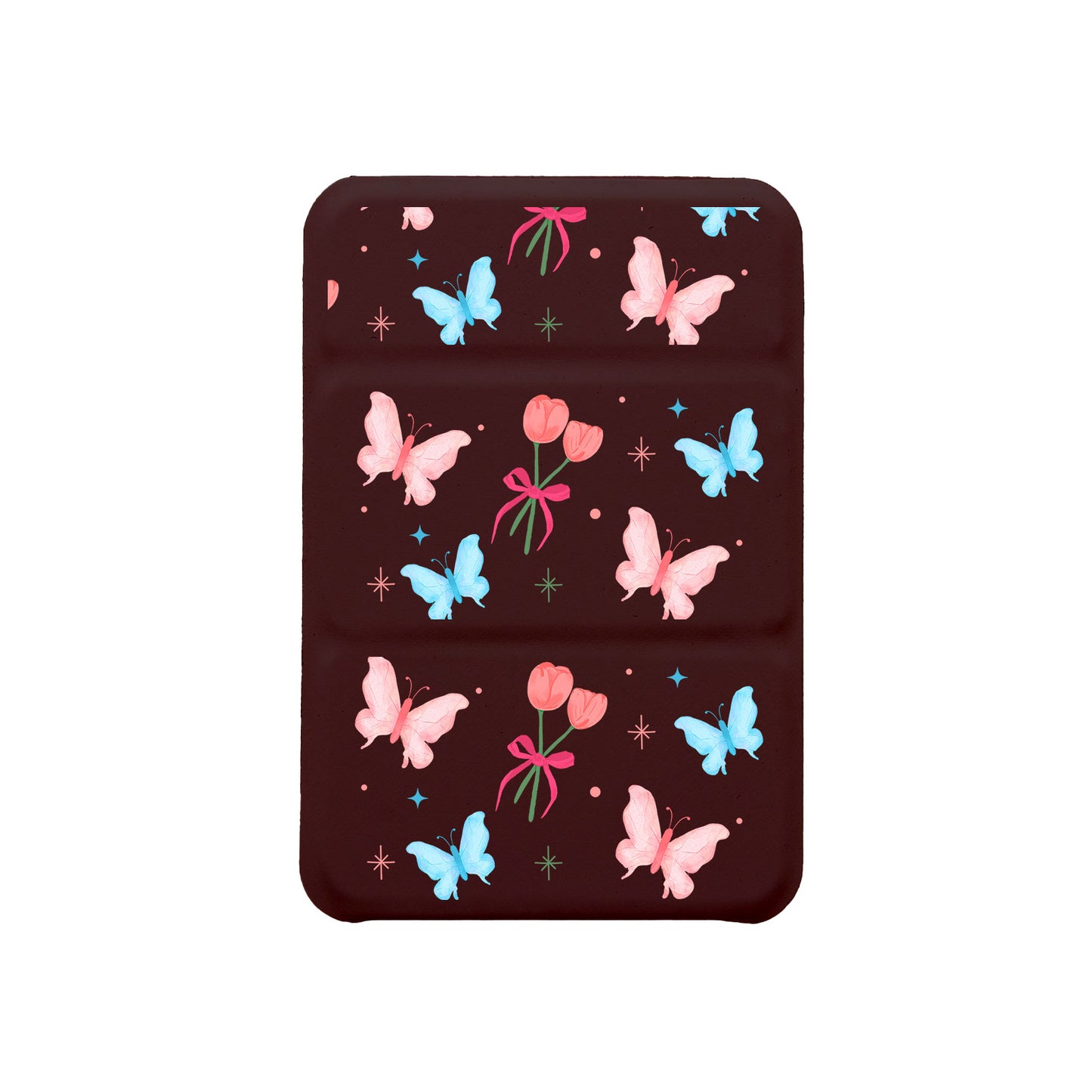 Android Magnetic Trifold Wallet Case - Coquette Butterfly